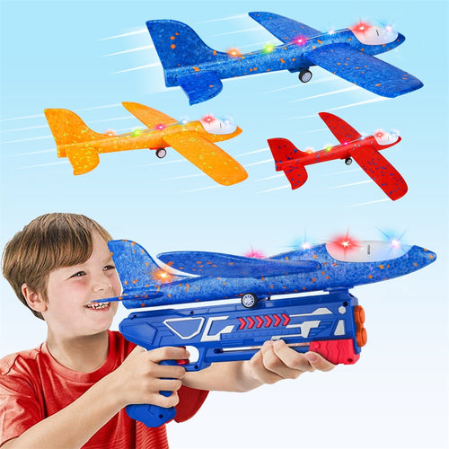 Catapult Airplane Launcher Toy | Foam Glider Gun for Kids