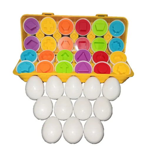 Children's Learning Eggs β 12 Pcs Shape & Color Matching Toy for Toddlers | Montessori Educational Set