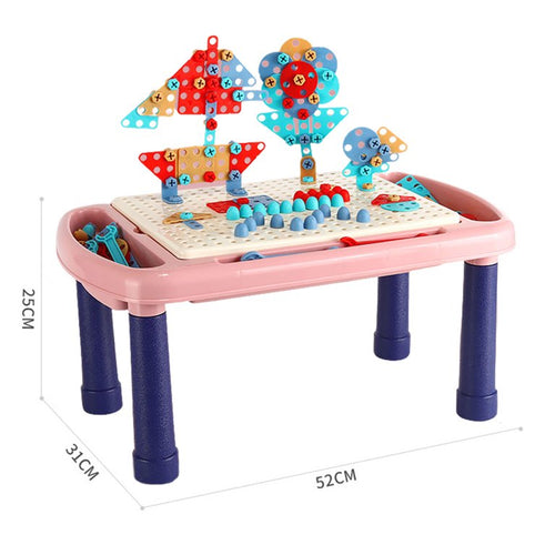 Creative Mosaic Blocks Table Set for Kids β 259 Pieces