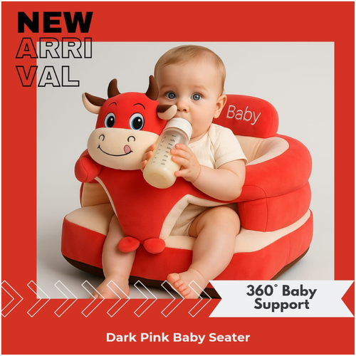 Dark Pink Baby Sofa Seater β Soft Plush Support Chair for Babies & Toddlers