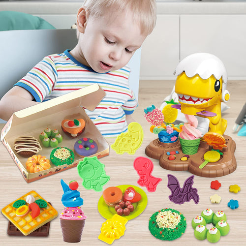 Dinosaur Color Clay Ice Cream Playset β DIY Craft Kit for Kids