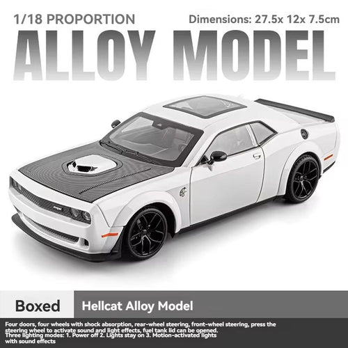 Dodge Challenger Hellcat Diecast Model Car β 1:18 Scale Collectible
