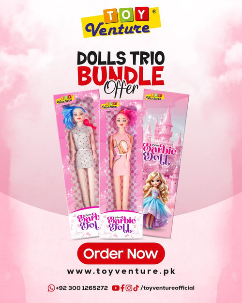 Dolls Trio Bundle – 3 Mini Dolls for Girls