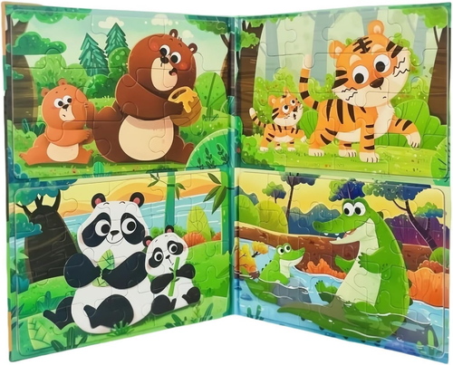 Magnetic Puzzle Book for Kids - Fairy, Sea & Animal Themes