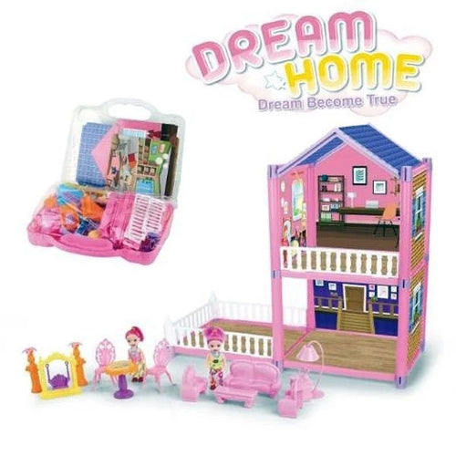 Dream Doll House Suitcase for Kids Girls β Portable Playset