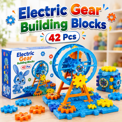 Electric Gear Building Blocks (42 Pcs) – STEM Learning Toy for Kids