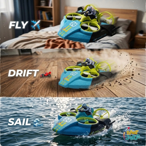 Fly, Drive & Sail 3-in-1 RC Quadcopter β Sea, Land & Air Vehicle