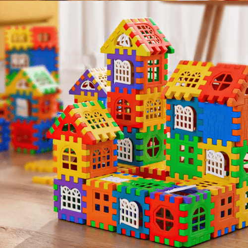 House Building Blocks Set for Kids (135+ Pcs)