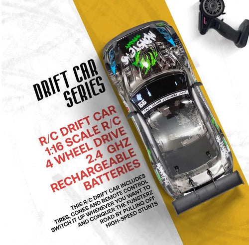 Nissan GTR PRO RC Drift Car – 1:16 Scale 4WD with Dual Battery & Tire Sets