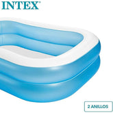 INTEX Inflatable Rectangular Swimming Pool 6ft 6in x 4ft 9in x 1ft 5in | Family Splash Pool