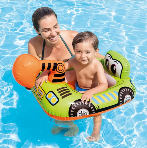 INTEX Kiddie Car Float Swim Ring for Toddlers – Inflatable Baby Pool Toy (Ages 1-2)