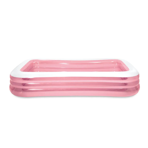 INTEX Pink Rectangular Kids Pool 10ft x 6ft x 1ft 10in | Inflatable Family Pool