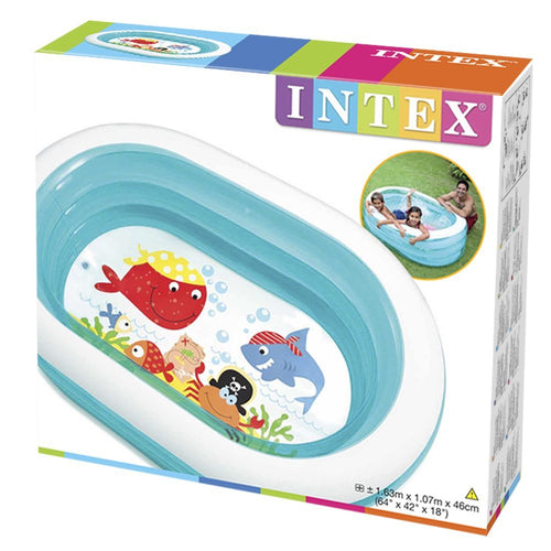 INTEX Pirate Friends Kids Pool 5ft 4in x 3ft 6in x 1ft 6in | Inflatable Play Pool