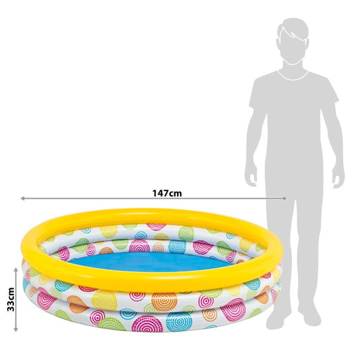 INTEX Rainbow Ombre Kids Pool 4ft 10in x 1ft 1in | Inflatable Splash Pool