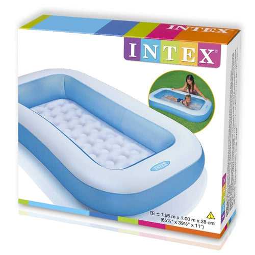 INTEX Rectangular Baby Pool 5ft 4in x 3ft 3in x 11in | Inflatable Toddler Pool
