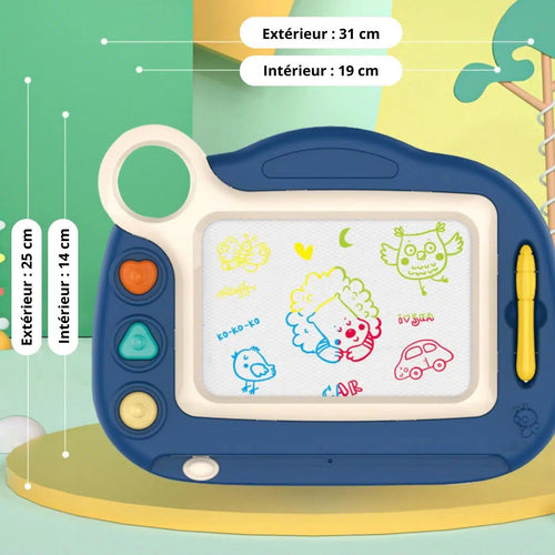 Magnetic Space Drawing Board for Kids – Reusable Doodle Board with Stamps