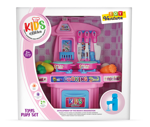 Kids Kitchen Set Box – Pretend Play Cooking Toy for Kids