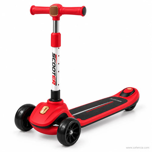 Kids Scooter with Rear Brake & LED Light-Up Wheels