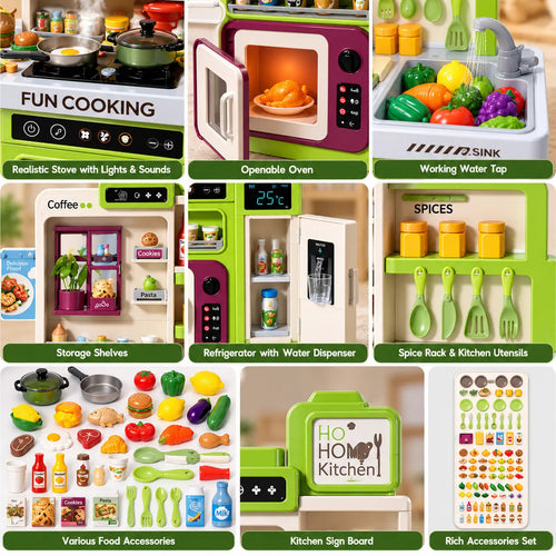 Kids Mini Kitchen Cooking Set – Pretend Play Kitchen Playset