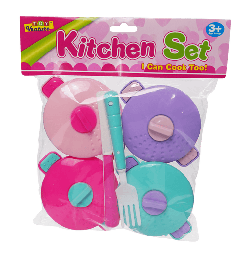 Mini Kitchen Pot Set for Kids – Pretend Cooking Toy