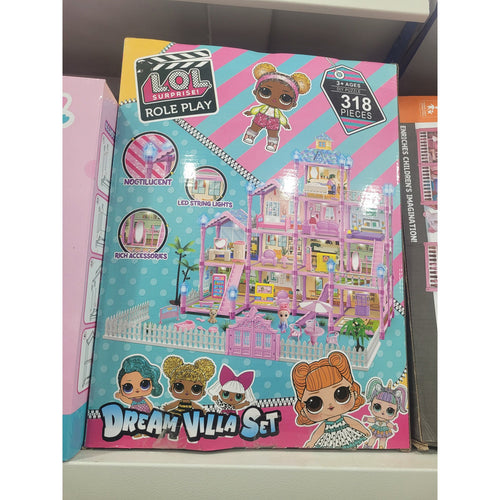 LOL Surprise 4-Floor Doll House – 318-Piece LED Playset