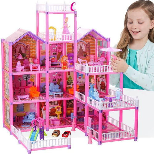 Lovely Home DIY Doll House – 257-Piece Assemble Playset for Kids