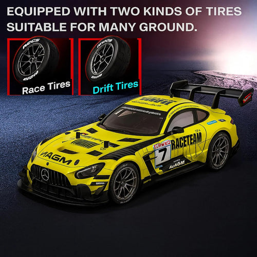 Mercedes AMG GT3 EVO RC Drift Car – 1:16 Scale 4WD with Rechargeable Battery