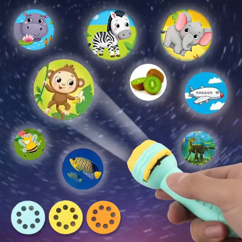 Mini Projector Flashlight for Kids (3 Reels)