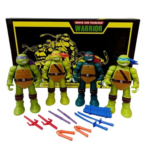 Ninja Turtle Warrior Action Figure Set β 4-Piece TMNT Toy
