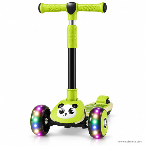 Panda Kids Scooter with LED Light-Up Wheels & Music