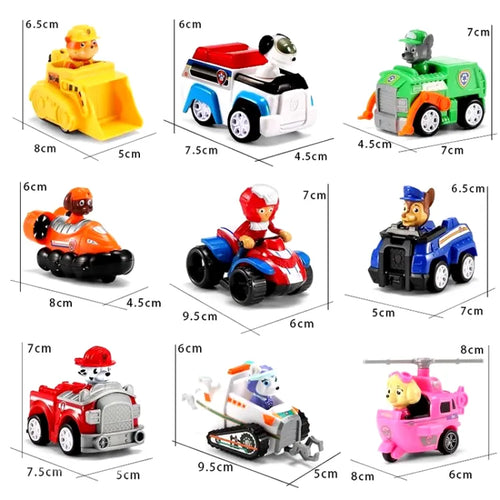 Paw Patrol Figures with Cars | Character Dogs Toy Set for Kids