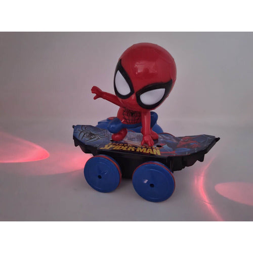 Spiderman RC Mini Skateboard Stunt Scooter with Music & Lights