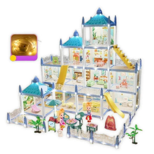 Princess 4-Storey Doll House Castle with LED Lights