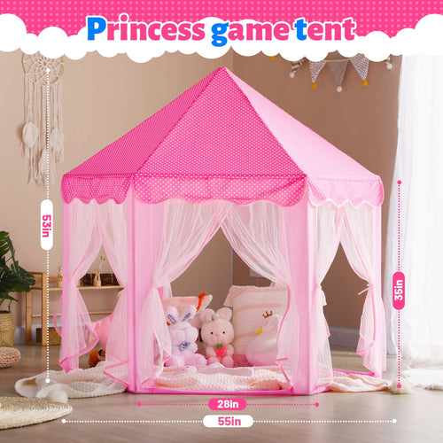Princess Castle Play Tent for Girls | Kids Indoor Playhouse