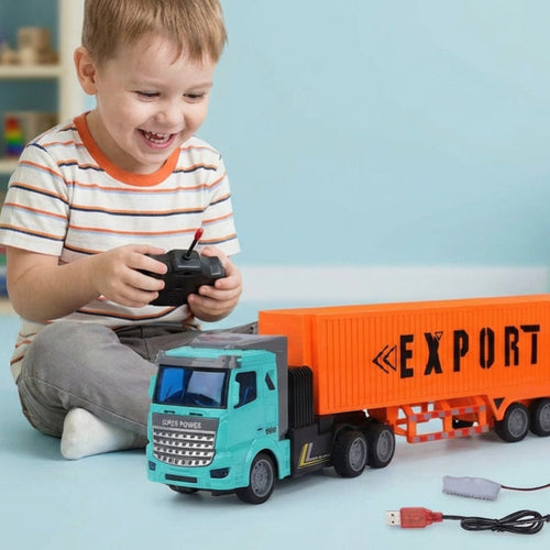 RC Cargo Transport Truck Toy for Kids