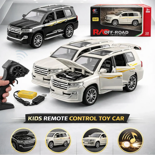 RC Land Cruiser Diecast Model – 1:24 Scale with Light & Sound