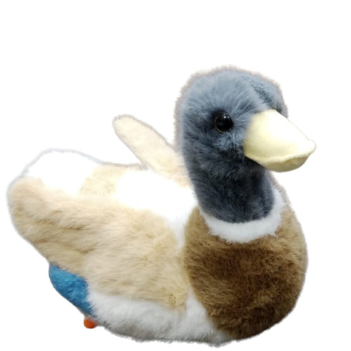 Realistic Mallard Duck Plush Stuffed Toy with Premium Faux Fur