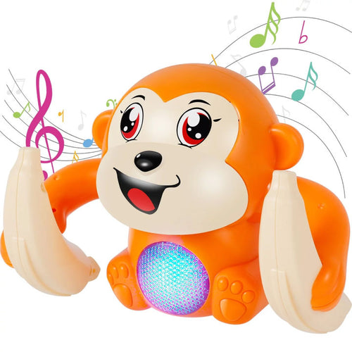 Rolling Banana Monkey Toy with Touch Sensor & Music | Dancing Monkey for Kids