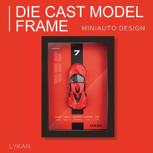1:32 Diecast Lykan Hypersport Model Car in 3D Photo Frame