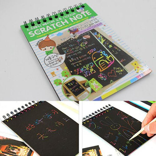 Scratch Art Notebook Set for Kids β Rainbow Magic Scratch Paper Drawing Pad