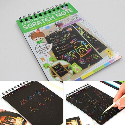 Scratch Art Notebook Set for Kids β Rainbow Magic Scratch Paper Drawing Pad