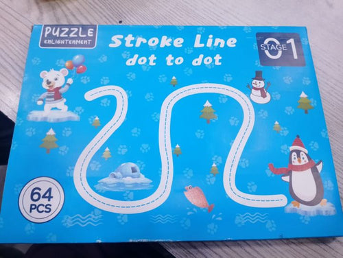 Stroke Line Dot-to-Dot Drawing & Writing Practice Book for Kids | 64 Pages