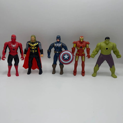 Avengers 5-Piece Action Figures Set with Projection Light