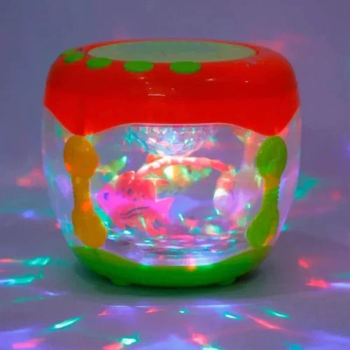 Touch Drum Fish Toy β Musical Baby Toy with Rotating Lights & Drum Sounds
