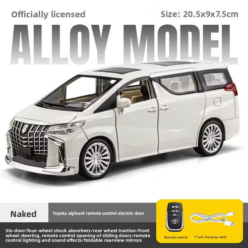 Toyota Alphard 1:24 Diecast Model Car β Pull-Back with Lights & Sound