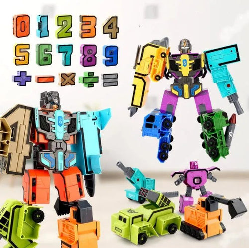 Transformer Robot With Number Figures (10 Digits)