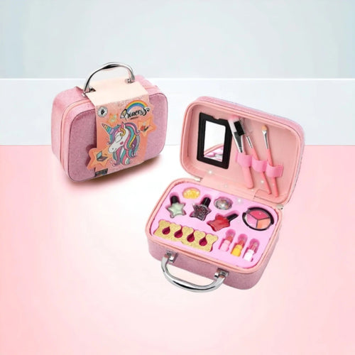 Unicorn Kids Makeup Kit Bag | Pretend Play Beauty Set for Girls