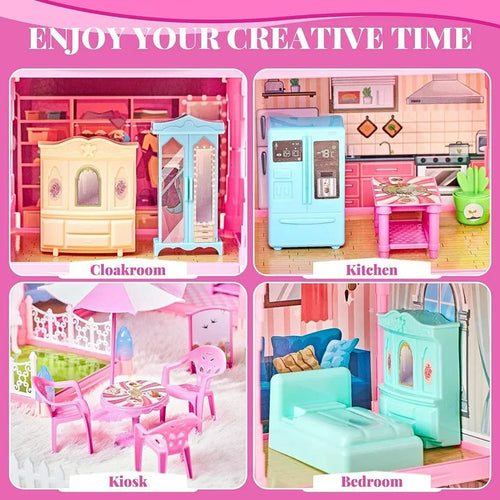 Villa Role Play Doll House β 275-Piece 11-Room Playset