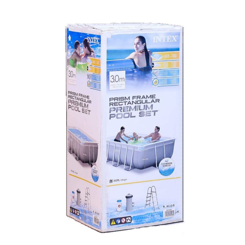 INTEX Rectangular Pool with Pump 9.10ft | Above Ground Pool