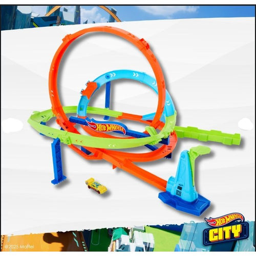Hot Wheels Spin Way Track Set with 360° Loop & Launcher